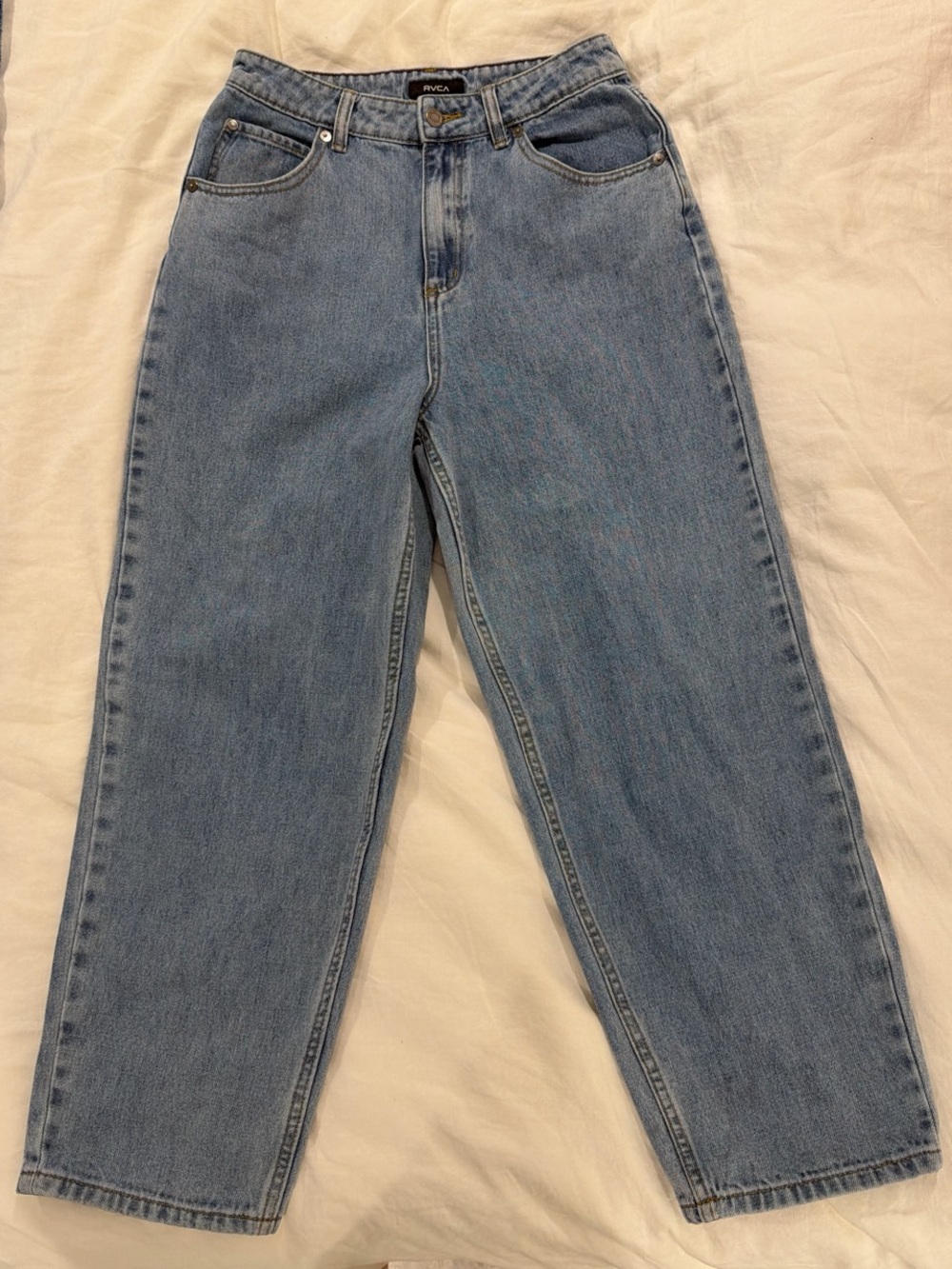EUC RVCA cropped baggy daisy jean